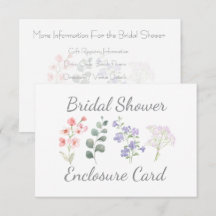 Wild Flower Watercolor Botanical Bridal Shower
