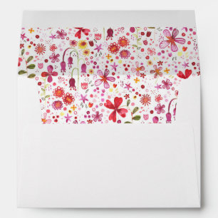 Wild Flower Watercolor Envelope