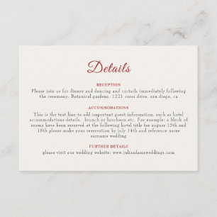 Wild Flower Yellow Marigold Foliage Wedding Enclosure Card