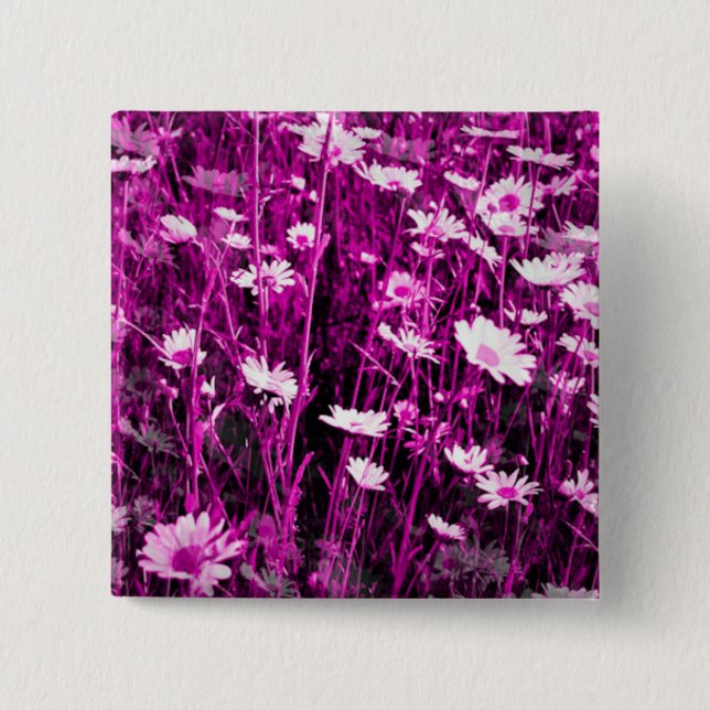 WILD FLOWERS 15 CM SQUARE BADGE (Front)