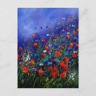 wild flowers 787 postcard