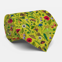 Wild flowers and moths on green