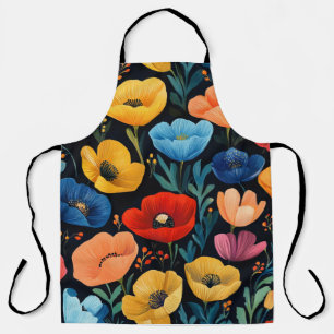 wild flowers apron