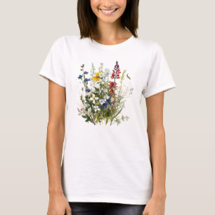 Wild Flowers Botanical Flower Nature Colorfull  T-Shirt
