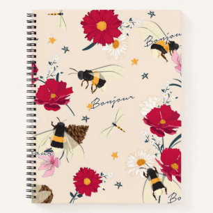 Wild Flowers & Bumble Bees Notebook