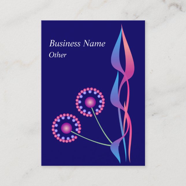 Wild Flowers Business Profile Card Template (Front)