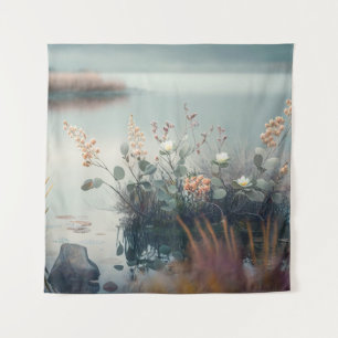Wild Flowers Calm Tranquil Nature Peaceful Season  Tapestry