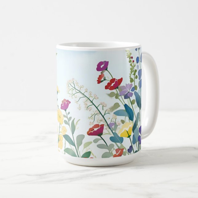 Wild Flowers Coffee Mug (Front Right)