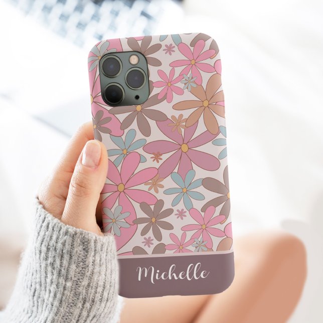  Wild Flowers Daisy Personalised with Name Floral  Case-Mate iPhone Case (Creator Uploaded)