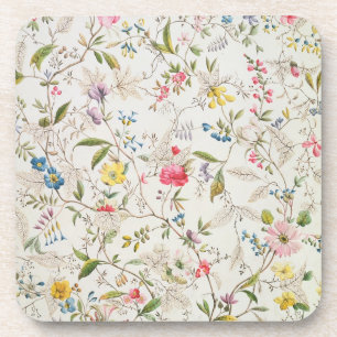 Wild flowers design for silk material, c.1790 (w/c coaster