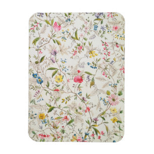 Wild flowers design for silk material, c.1790 (w/c magnet