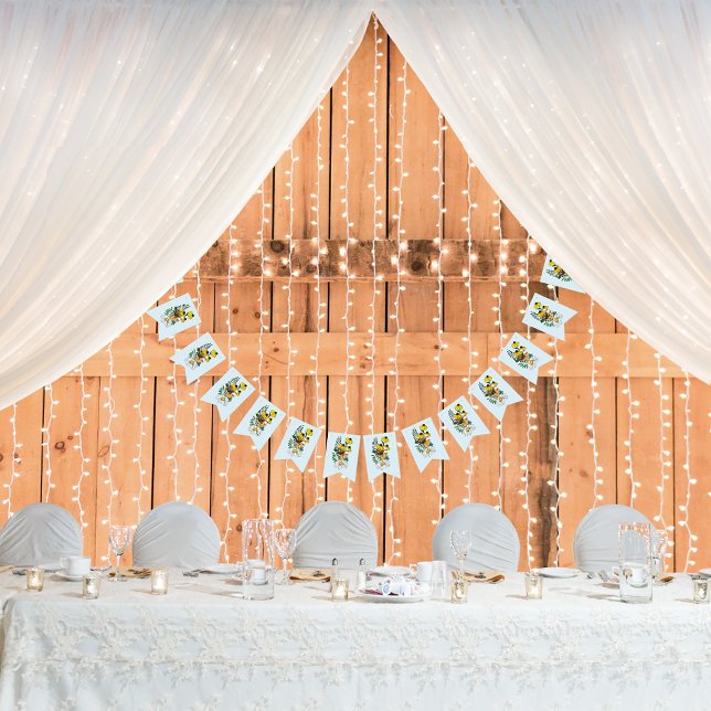 Wild Flowers Floral Blue Mushrooms Bunting (Creator Uploaded)