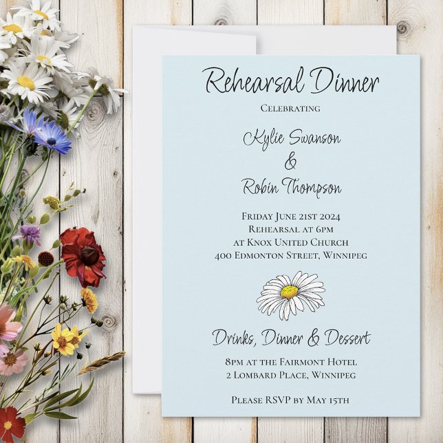 Wild Flowers Floral Blue Mushrooms Invitation (Creator Uploaded)