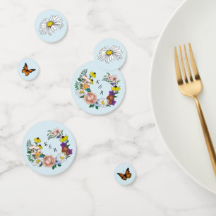 Wild Flowers Floral Mushrooms Wedding Confetti