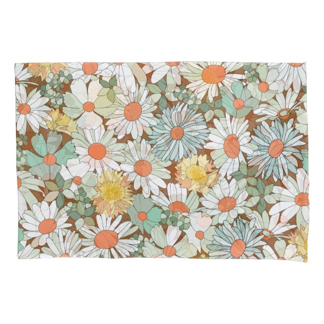 Wild flowers floral, vintage seamless pattern. pillowcase (Front)