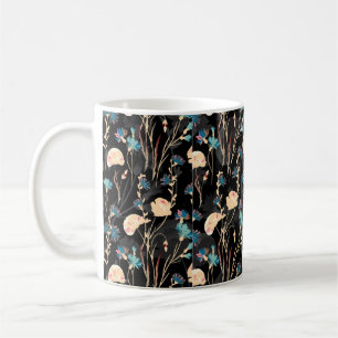 Wild flowers illustrations. Vintage seamless patte Coffee Mug