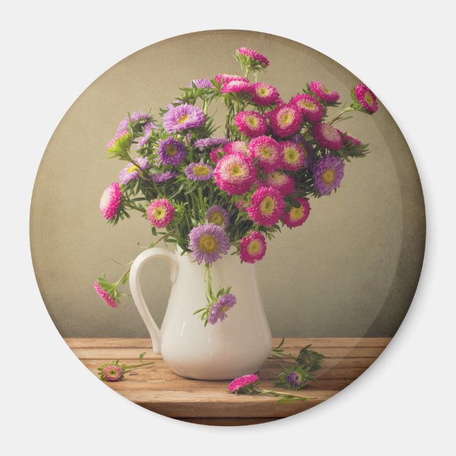 Wild Flowers in a Vase Magnet (Front)