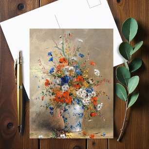 Wild flowers in a vase postcard