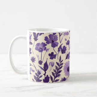 Wild flowers in shades of purple💜 coffee mug