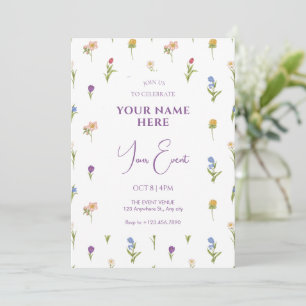 Wild flowers  invitation