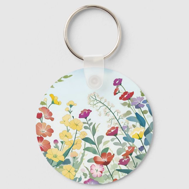 Wild Flowers Key Ring (Front)