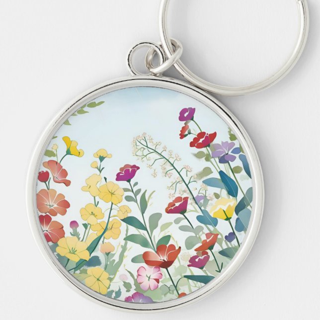 Wild Flowers Key Ring (Front)