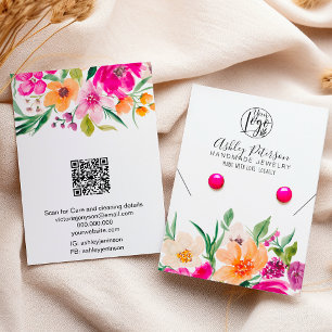 Wild flowers logo jewellery earring necklace business card