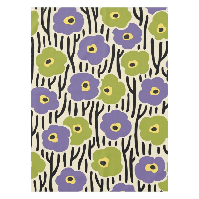 Wild Flowers Pattern Tablecloth (Front)