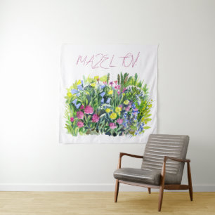 Wild flowers postcard tapestry