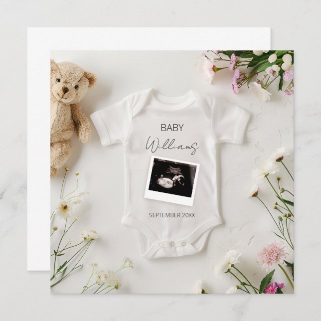 Wild Flowers Pregnancy Announcement (Front/Back)