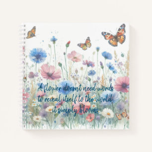 Wild Flowers & Quote Notebook