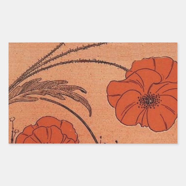 Wild Flowers Rectangular Sticker (Front)