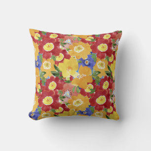 Wild Flowers: Repeated Floral Seamless Cushion