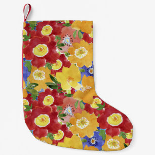 Wild Flowers: Repeated Floral Seamless Small Christmas Stocking