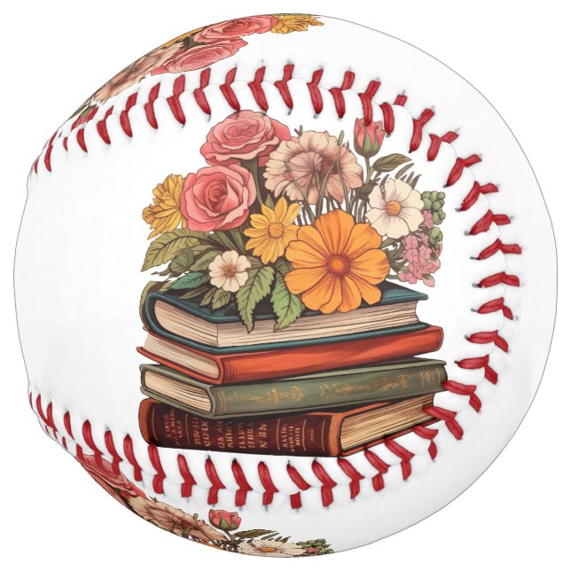 Wild Flowers Retro Books Softball (Back Left)