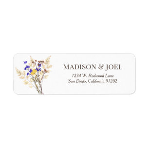 Wild flowers Return Address Label