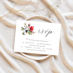 Wild Flowers & Romance RSVP Card