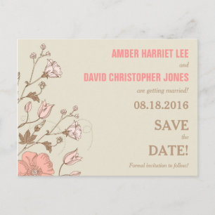 Wild Flowers Save the Date cards