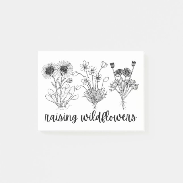 wild flowers / spring /spring season post-it notes (Front)
