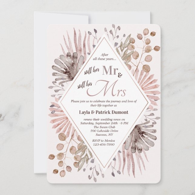 Wild Flowers Watercolor Invitation (Front)