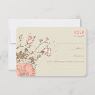 Wild Flowers - Wedding RSVP cards
