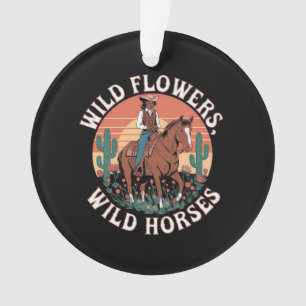 Wild Flowers & Wild Horses A Stunning Tribute Ornament