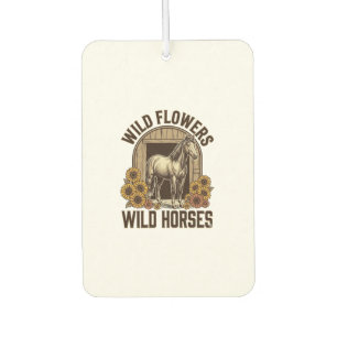 Wild Flowers Wild Horses Vintage Western Shirt Des Car Air Freshener