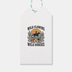 Wild Flowers Wild Horses Western Floral Shirt Desi Gift Tags