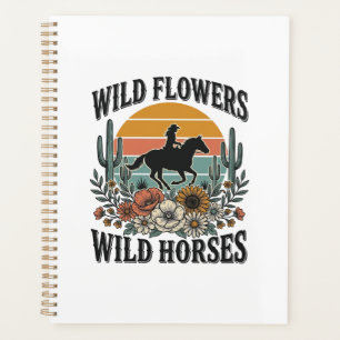 Wild Flowers Wild Horses Western Floral Shirt Desi Planner