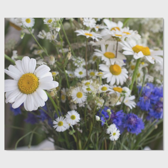 Wild flowers wrapping paper (Flat)