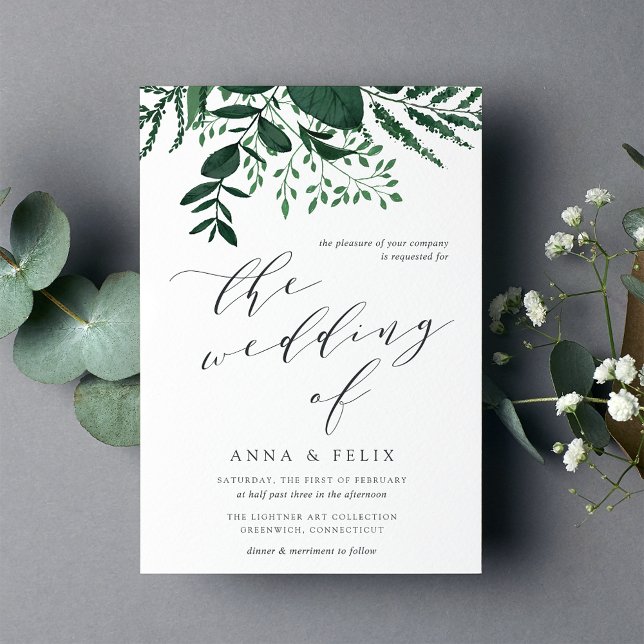 Wild Forest Botanical Wedding Invitation (Creator Uploaded)
