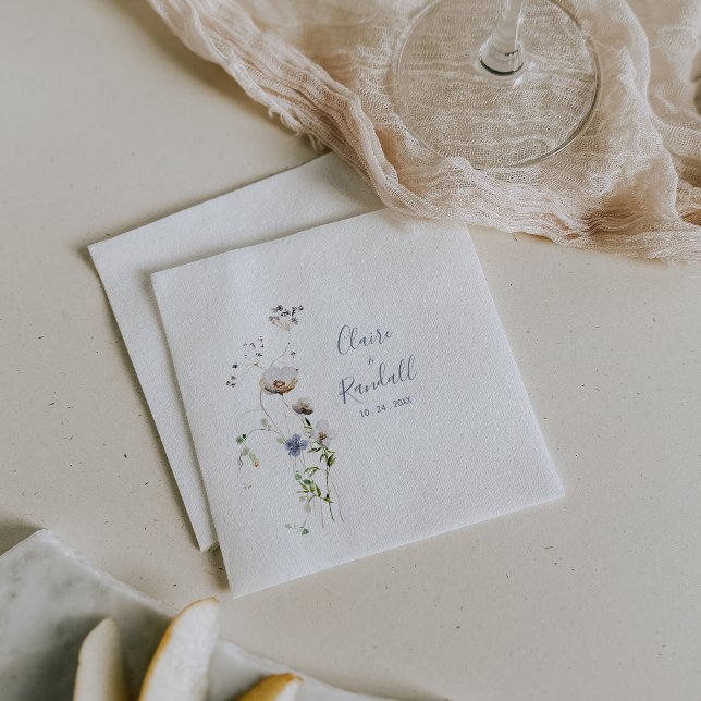 Wild Forest Floral Wedding Napkins (Creator Uploaded)