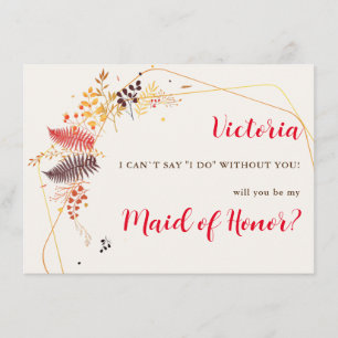 Wild Forest Flowers Fern Mushrooms Foliage Wedding Menu