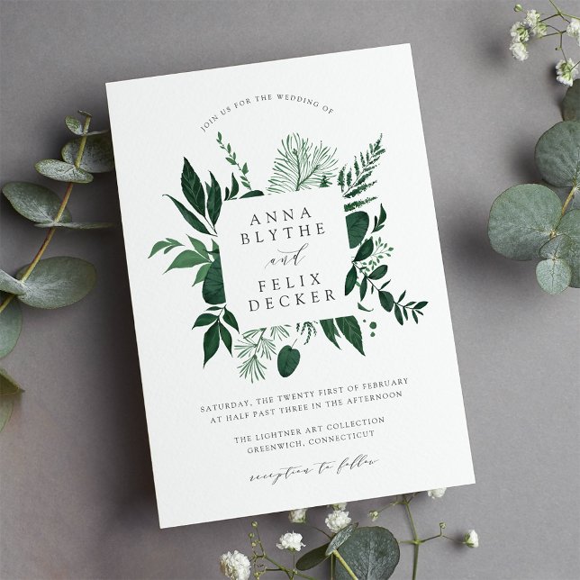 Wild Forest Frame Wedding Invitation (Creator Uploaded)